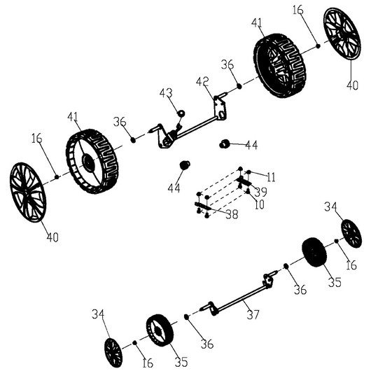 Колеса и оси Champion LM4622 после 2020г.
